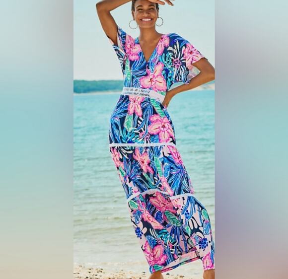 Lilly Pulitzer Dresses & Skirts - Lilly Pulitzer Maribella Maxi Sugar Mambo Size 8